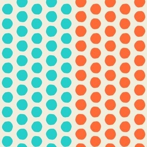 Polka Dot Palooza // large print // Tropical Multicolored Circles & Stripes on Pop Princess Pearl