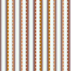 Fancy Stripes - Warm Orange & White