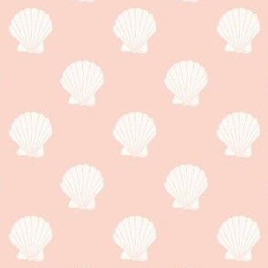 scallop shell diamond repeat - pink shell 