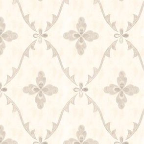 Elegant Grandmillennial minimalist floral damask in comfort warm grey sand monochrome color palette