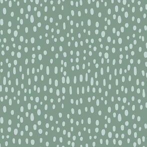 Large - Happy Skies - Raindrops from Sky - Organic Dots and Lines - Hand drawn - Neutral Nursery - Baby Boy Nursery - Sage Green - Matcha Green
