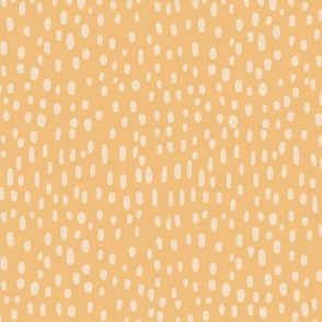 Large - Happy Skies - Raindrops from Sky - Organic Dots and Lines - Hand drawn - Neutral Nursery - Baby Boy Nursery - Retro Yellow