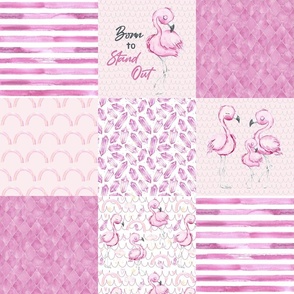 Born to Stand Out Flamingo Patchwork