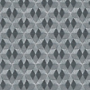 (Nano) Scribbled tumbling block and star design “Scribbled diamond cubes “ in light greys, grays and light greys