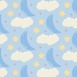  Moon cloud and star baby boy nursery design