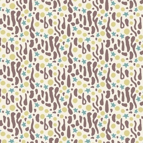 Abstract Starry Frog's Back Pattern [beige] small