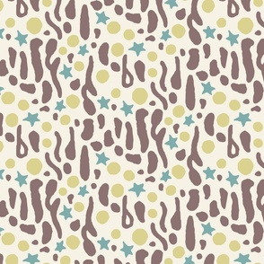 Abstract Starry Frog's Back Pattern [beige] medium