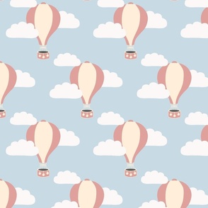 hot air balloon and clouds-02