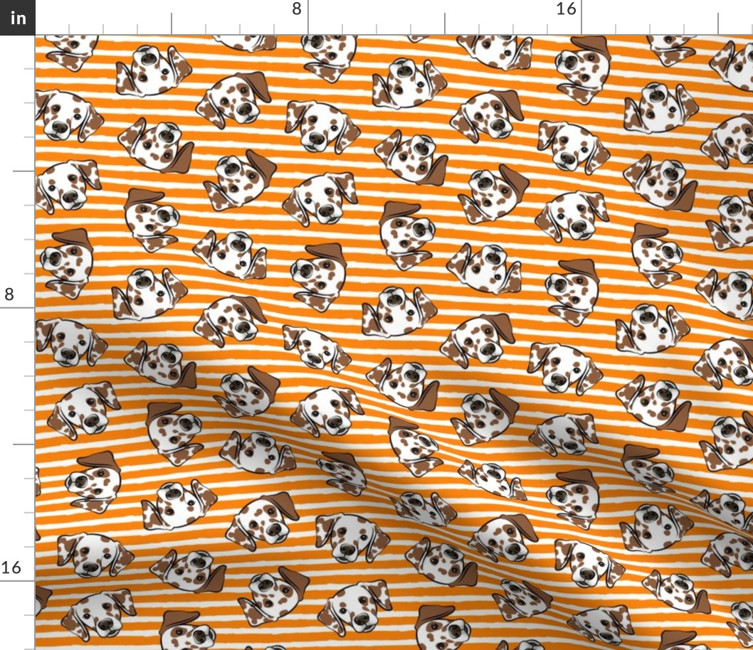 Dalmatians - orange  stripes - LAD24