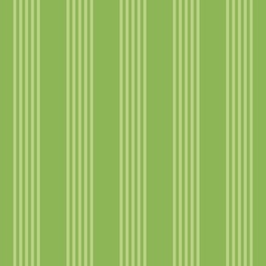 Medium scale / Vertical 5 thin pastel stripes on retro green / Warm monochromatic light pale straight lines on fresh pear apple / simple plain classic 60s 70s modern fun spring blender