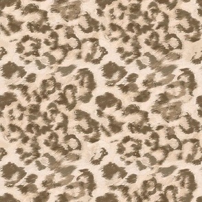 Monochrome beige-brown leopard pattern. Brown spots on a beige background.