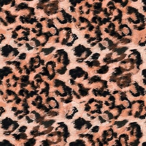 Bright leopard pattern. Black spots on a beige, brown background. 