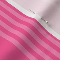 Large scale / Vertical 5 thin pastel stripes on bright pink / Cool monochromatic light rose pale lines on rich deep jewel fuchsia / simple classic 60s 70s modern fun bold hot dark blender