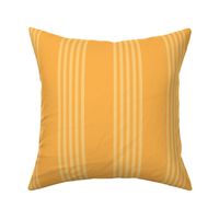 Large scale / Vertical 5 thin pastel stripes on bright yellow / Warm monochromatic light lemon pale lines on rich vintage goldenrod / simple classic 60s 70s modern fun happy summer blender
