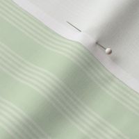 Small scale / Vertical 5 thin pastel stripes on powder green / Cool neutrals pale muted dull white lines on soft light mint / simple minimal classic 60s 70s modern mens blender