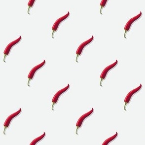 Small hot pepper on a white background