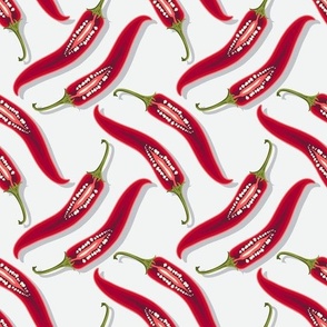 Abstract hot pepper mesh on a white background