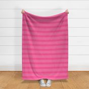 Large scale / Horizontal 5 thin pastel stripes on bright pink / Cool monochromatic light rose pale lines on rich deep jewel fuchsia / simple classic 60s 70s modern fun bold hot dark blender