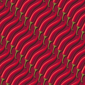 Diagonal stripes of hot pepper on a dark red background