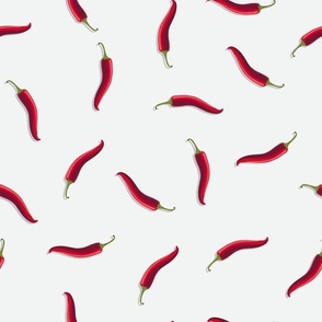 Non-directional drawing of hot pepper on a white background