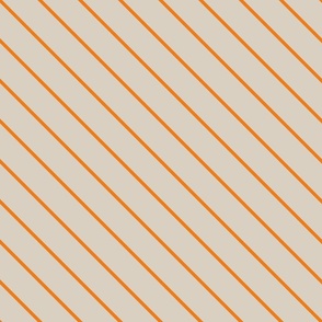 Happy Diagonal Stripes - Burnt Orange Sideway Lines