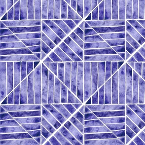 Geometric Boho Modern Mimimalist Tiles|  Indigo