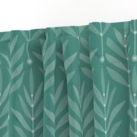 BIG Retro Teal Verdigris Leaves 0038 2N