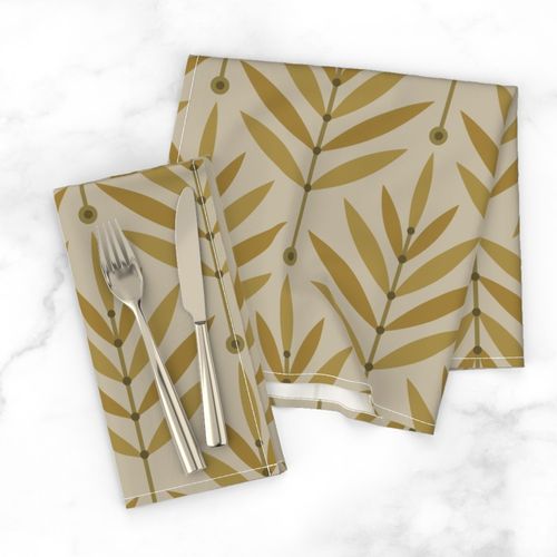 BIG Honey Khaki Leaves 0038 2R geometric botanical abstract modern nature leaf