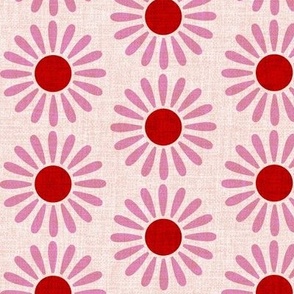 Retro Daisy Candy Apple pink red LARGE SCALE