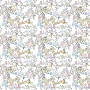 Pretty Pastel Frogs and Ribbons that Ripple Small 16555274 