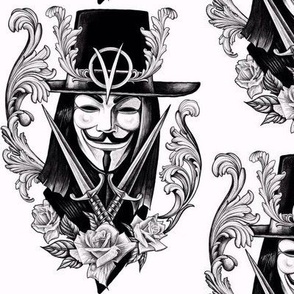 Anonymous Guy Fawkes Damask