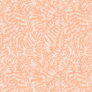 Peach Fuzz Pantone 2024 Foliage pattern