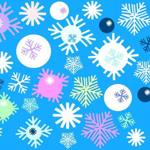 Colorful-snowflakes-pattern