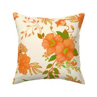 Chintzy Charm_ Orange Green Light orange_ Large