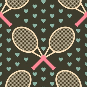 Soft-pink-tennis-racket-love-grey-soft-blue-hearts-XL-jumbo