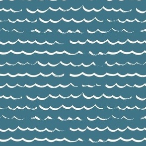 waves - marine blue