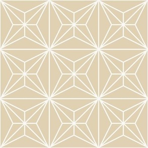 minimalist geometric - sand beige / white