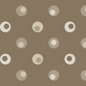 wonky polka dots, geometric, brown, tan, beige, cream, monochrome, neutral