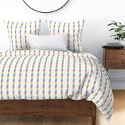 diagonal rainbow stripes on vertical stripes | large