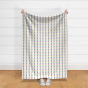 diagonal rainbow stripes on vertical stripes | large