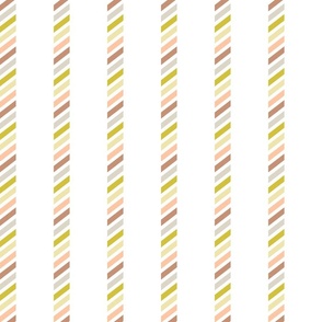 vertical soft multi color stripes on white | large