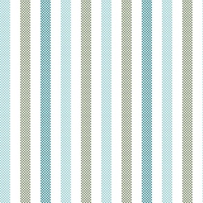 vertical ticking stripes in marine colors | large