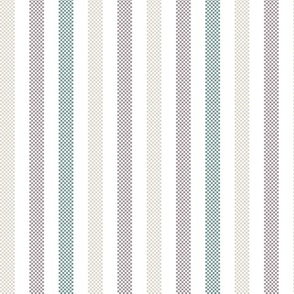  vertical ticking stripes in subtle colors | large