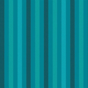  vertical ticking stripes greenish blue dark | large