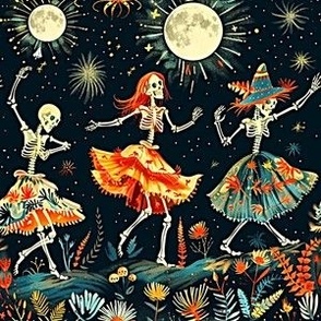 Dancing Skeleton Girls 1