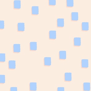 Square Paint Strokes - Cream Blue Pink LG