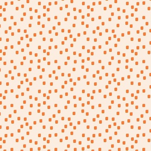 Square Paint Strokes - Cream Coral Burnt Orange SM