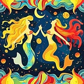 Dancing Mermaids Psychedelic 3