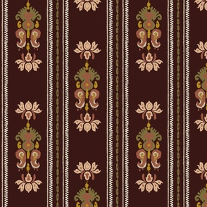 Ikat in earthy red small