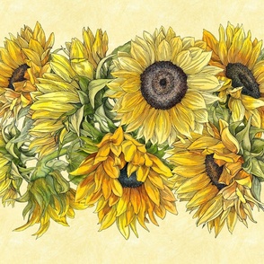 Sunflower Garden Tea Towel - 18" x 27"